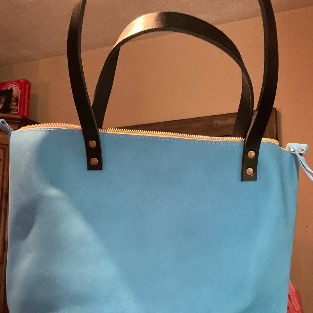 Portland Leather large zipper tote